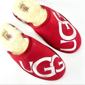 NEW Men's Scuff Logo Sheepskin Slipper